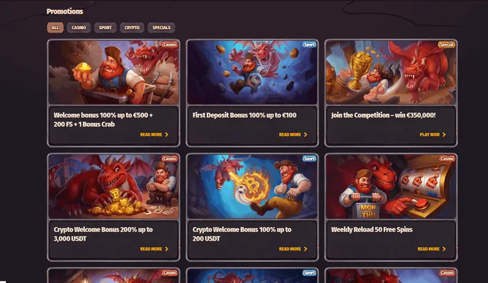 Dragonia Casino Bonus und Freispiele Screenshot